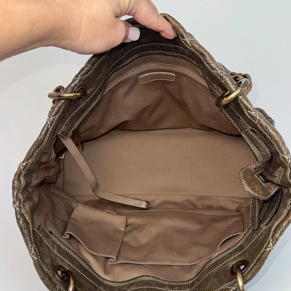 Authentic CHANEL Quilted Caviar Leather Tote - Picture 13 of 16